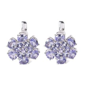 925 Silver Certified Tanzanite Gemstone Luxury Earrings