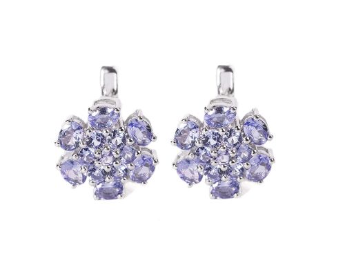 925 Silver Certified Tanzanite Gemstone Luxury Earrings