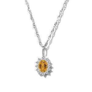 Certified Citrine Gemstone Pendant