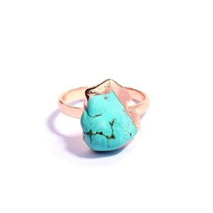 Certified Natural Turquoise Gemstone Raw Ring