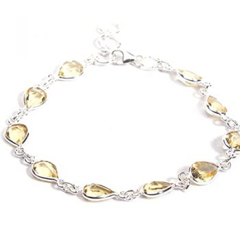 Certified Cultured Citrine Gemstone Bracelet