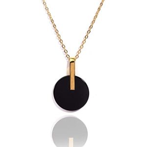 Certified Natural Black Onyx Gemstone Pendant With Chain