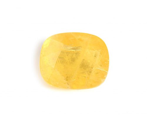 Certified Natural Yellow Sapphire Cushion Cut Gemstone (5.33 Carats)