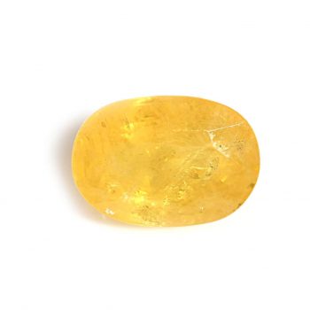 Certified Natural Yellow Sapphire Oval Gemstone (5.7 Carats)