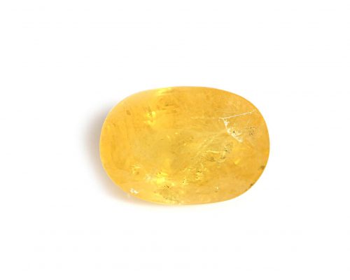 Certified Natural Yellow Sapphire Oval Gemstone (5.7 Carats)