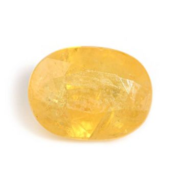 Certified Natural Yellow Sapphire Oval Gemstone (6 Carats)