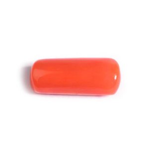 Certified Natural Coral Capsule Gemstone (2.83 Carats)