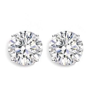 White Topaz Formal Stud Earrings