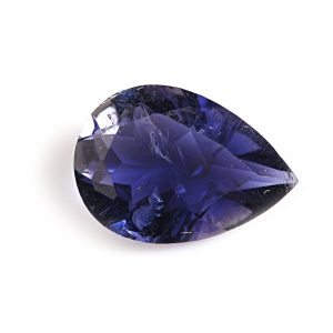 Certified Natural Iolite Pear Gemstone (1.35 Carats)