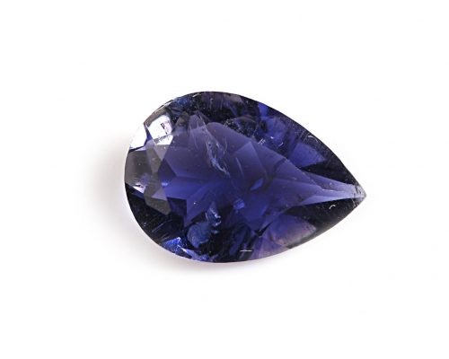 Certified Natural Iolite Pear Gemstone (1.35 Carats)