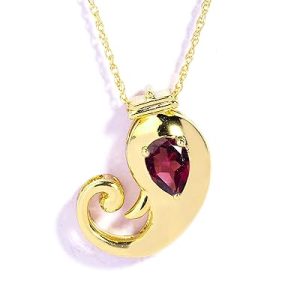 Certified Garnet Gemstone Ganpati Pendant