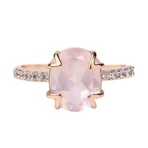 Certified Rose Quartz Gemstone Ring