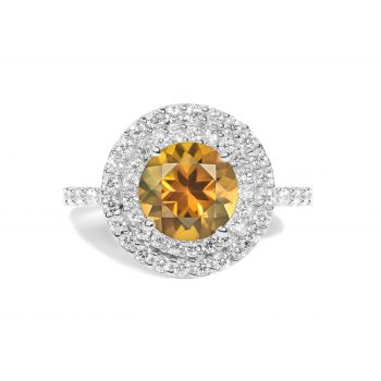 925 Sterling Silver Certified Citrine Gemstone Solitaire Ring