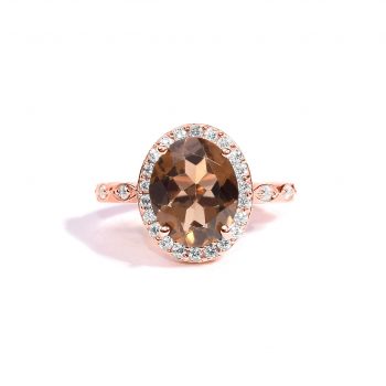 925 Sterling Silver Certified Smokey Quartz Gemstone Solitaire Ring