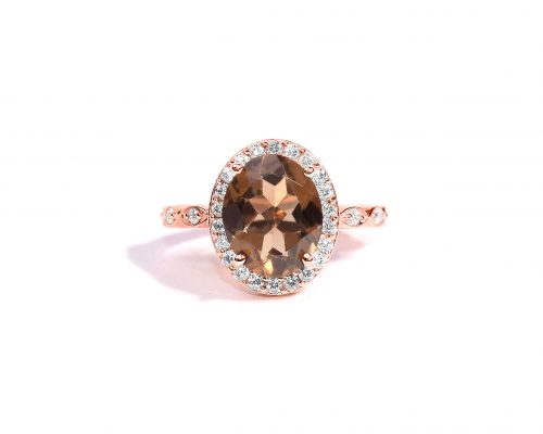 925 Sterling Silver Certified Smokey Quartz Gemstone Solitaire Ring
