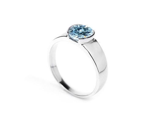 Blue Topaz Gemstone Men Ring - Image 3