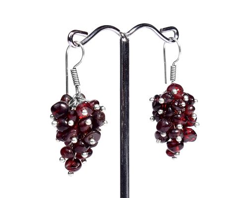 Certified Natural Garnet Gemstone Beads Bunch Fashionable Trendy Earring for Women - Image 3