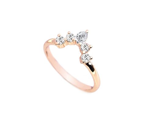 Cubic Zirconia Add On Stackable Ring - Image 2