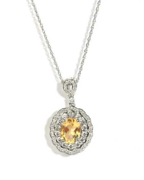 Certified Citrine Luxury Pendant