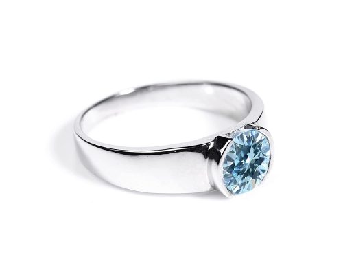 Blue Topaz Gemstone Men Ring - Image 2