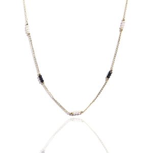 925 Sterling Silver Pearl Dainty Chain Necklace for Women