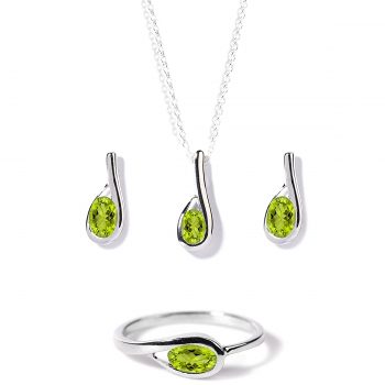 Peridot Gemstone Jewelry Set