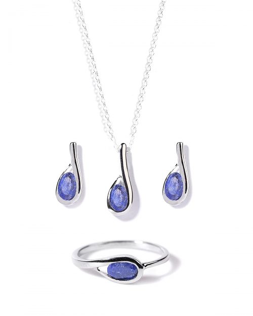 Blue Sapphire Jewelry Set