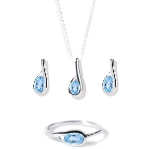Blue Topaz Jewelry Set