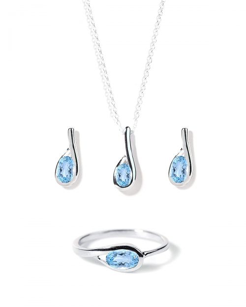 Blue Topaz Jewelry Set