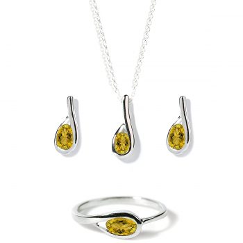 Citrine Gemstone Jewelry Set