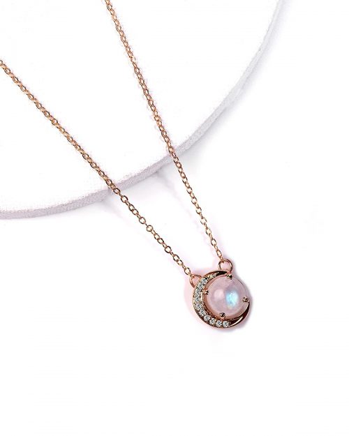Certified Moonstone Gemstone Moon Pendant - Image 4
