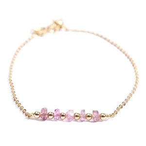 Genuine Gemstone Pink Tourmaline Bracelet