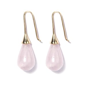Certified Rose Quartz Gemstone Earrings