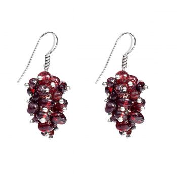 Certified Natural Garnet Gemstone Beads Bunch Fashionable Trendy Earring for Women