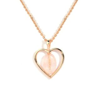 Certified Rose Quartz Heart Pendant