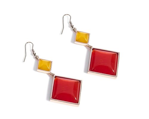Lab Created Cat's Eye Statement Dangle Earrings - Image 3