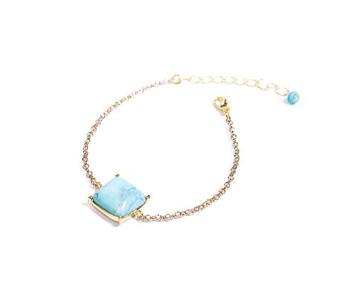 Certified Turquoise (Firoza) Gemstone Bracelet