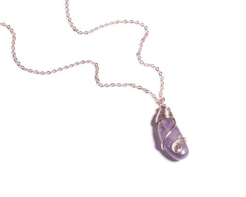 Certified Natural Amethyst Gemstone Money Magnet Chain Pendant - Image 3