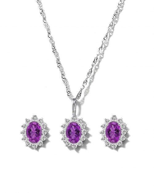 Amethyst Luxury Jewelry Set