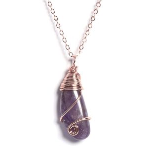 Certified Natural Amethyst Gemstone Money Magnet Chain Pendant