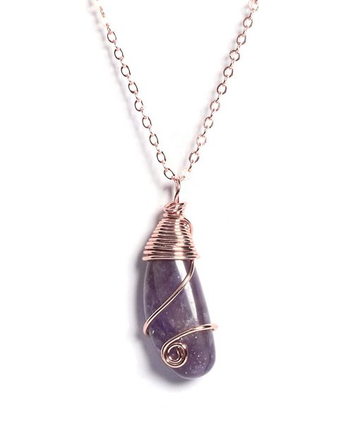 Certified Natural Amethyst Gemstone Money Magnet Chain Pendant