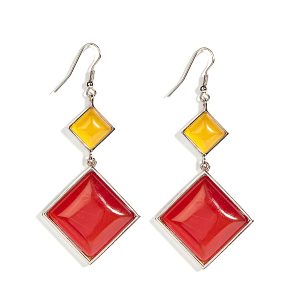 Lab Created Cat's Eye Statement Dangle Earrings