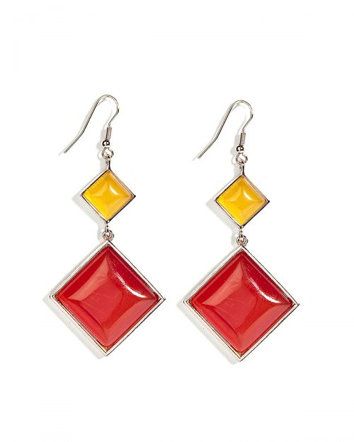 Lab Created Cat's Eye Statement Dangle Earrings