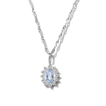 Certified Blue Topaz Pendant