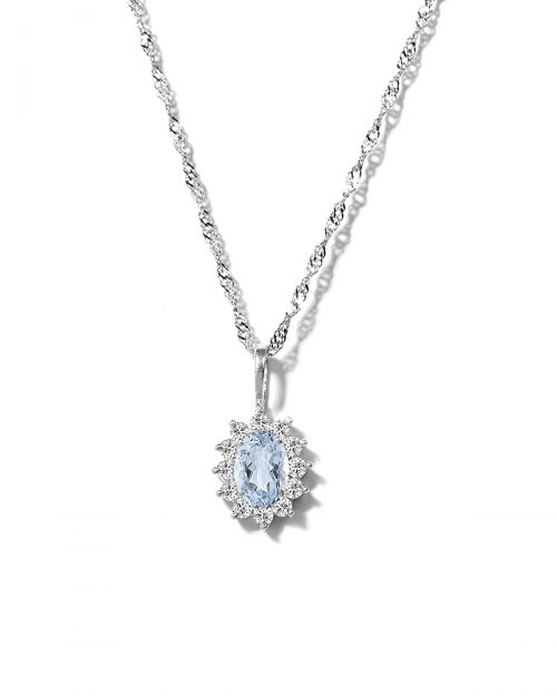 Certified Blue Topaz Pendant