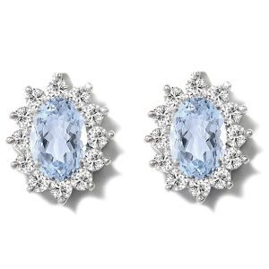 Blue Topaz Stud Earrings