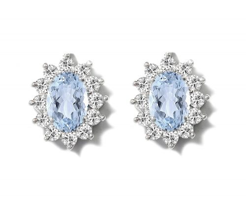 Blue Topaz Stud Earrings