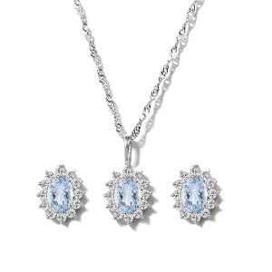 Blue Topaz Luxury Jewelry Set