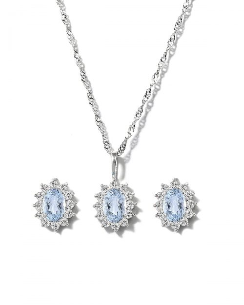 Blue Topaz Luxury Jewelry Set