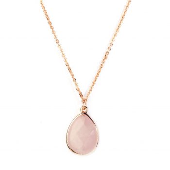Certified Rose Quartz Pear Pendant